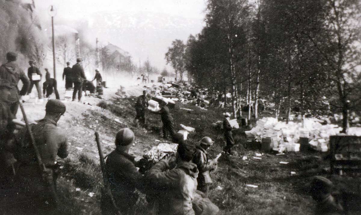 allied soldiers battle narvik