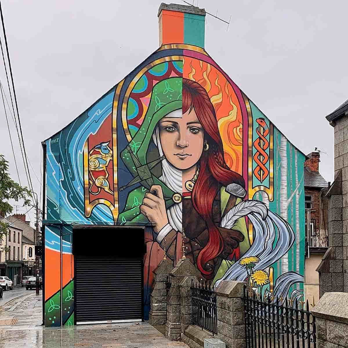 brigid mural celtic women