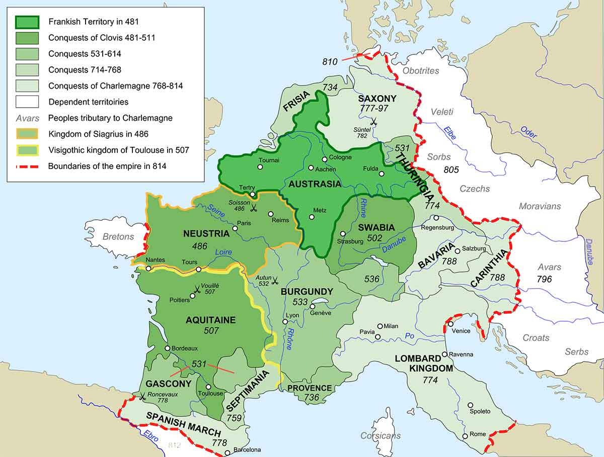 charlemagnes kingdom map