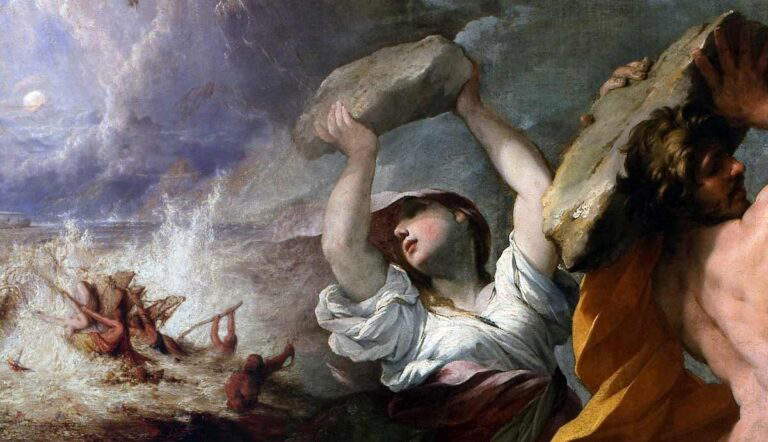 deucalion pyrrha great flood greek mythology