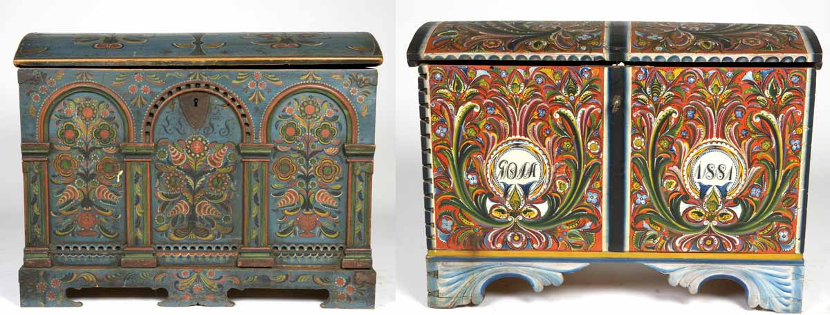 east west agder style rosemaling 1835