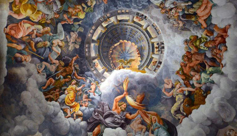 giulio romano wall paintig olympians