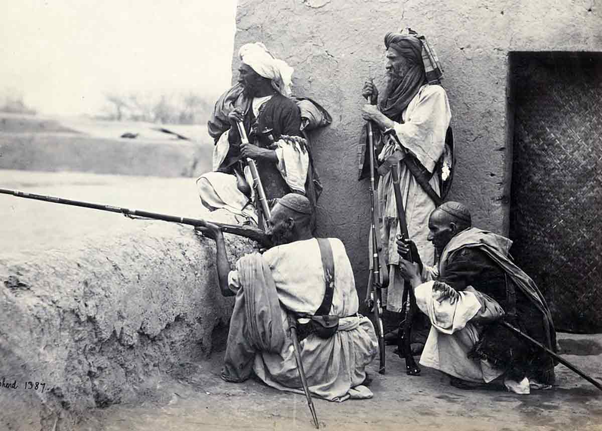 group of afridis at jamrud 1866