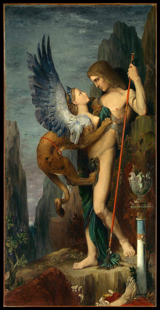gustave moreau oedipus sphinx panting met painting