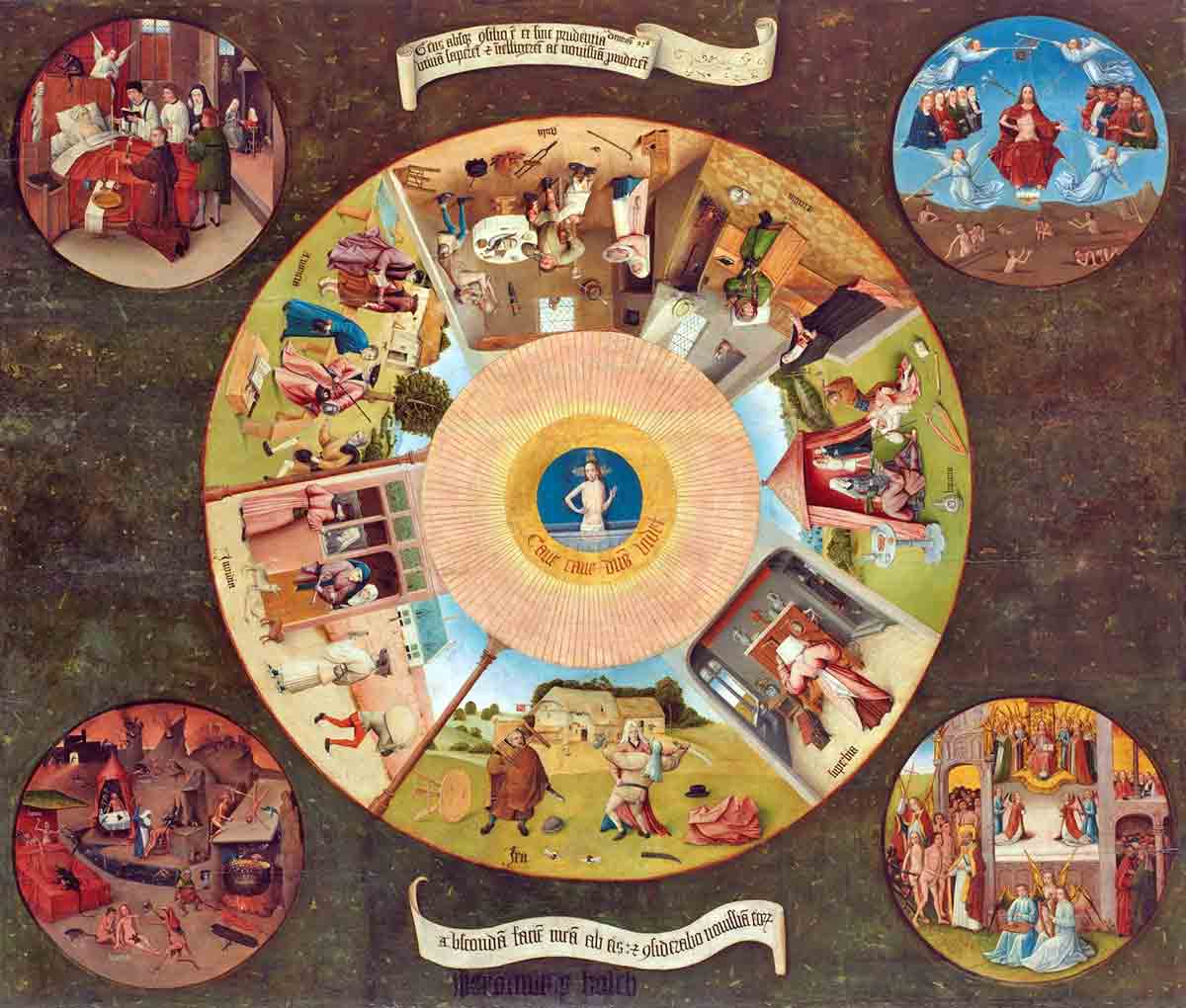 hieronymus bosch seven deathly sins painting