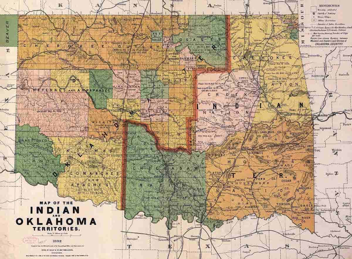 indian territory map old west