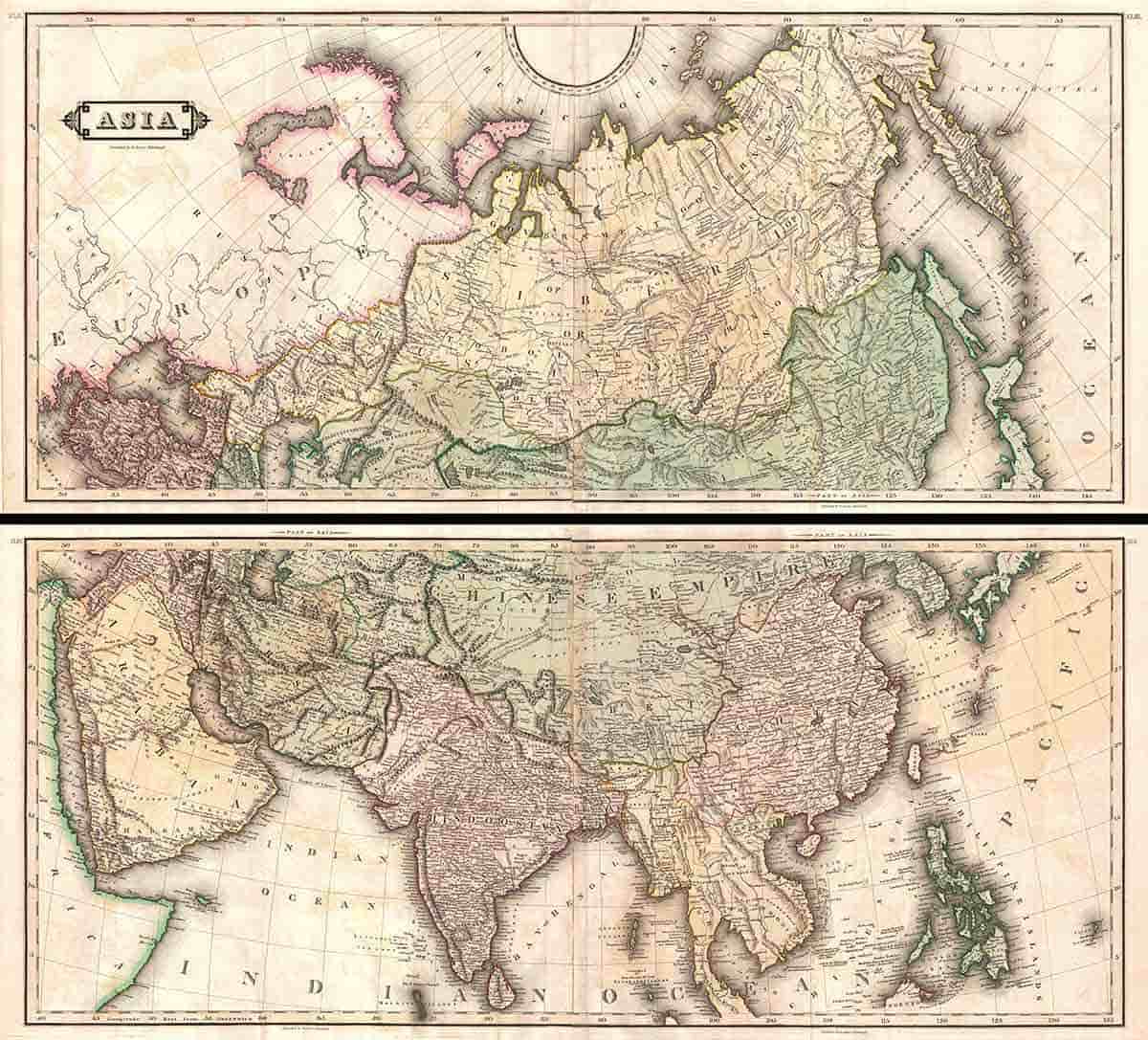 map of asia lizars