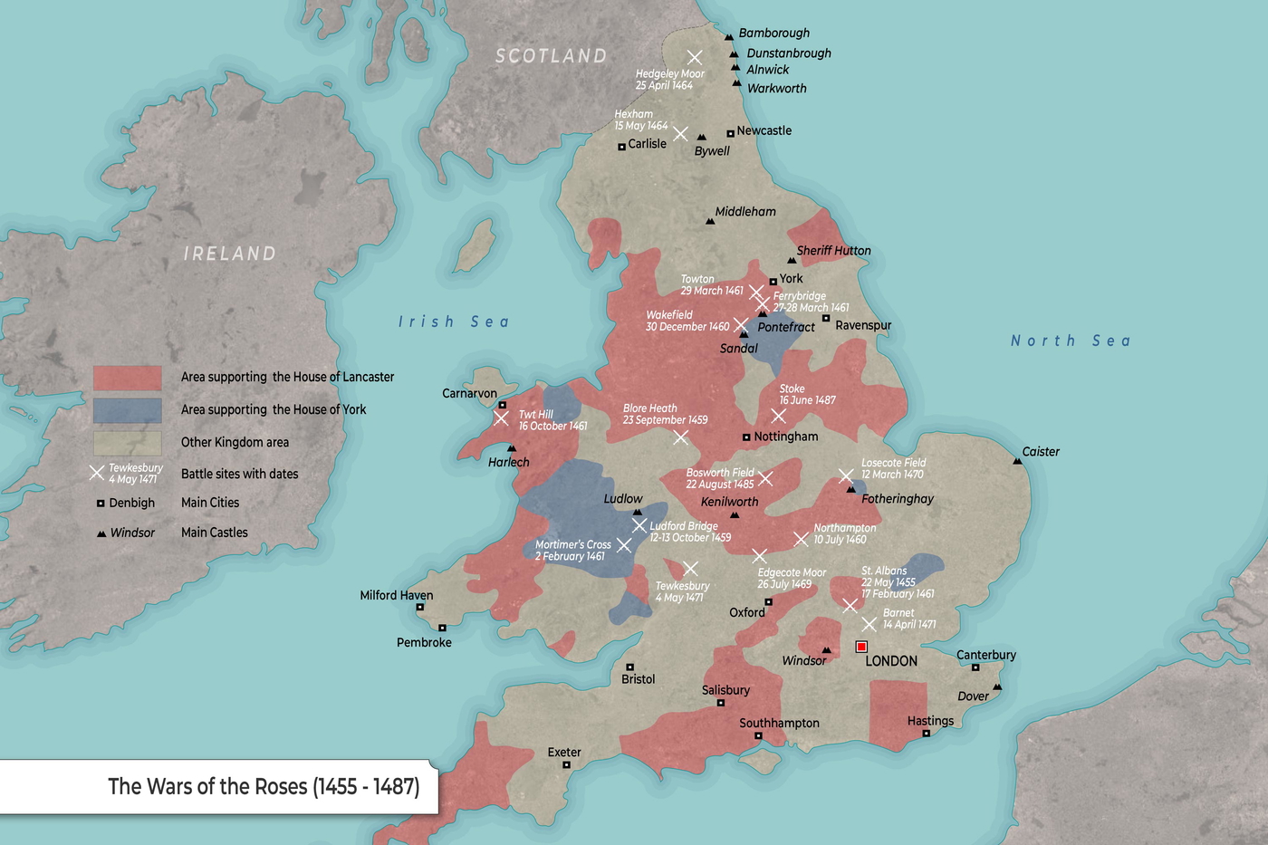 Map: Wars of the Roses