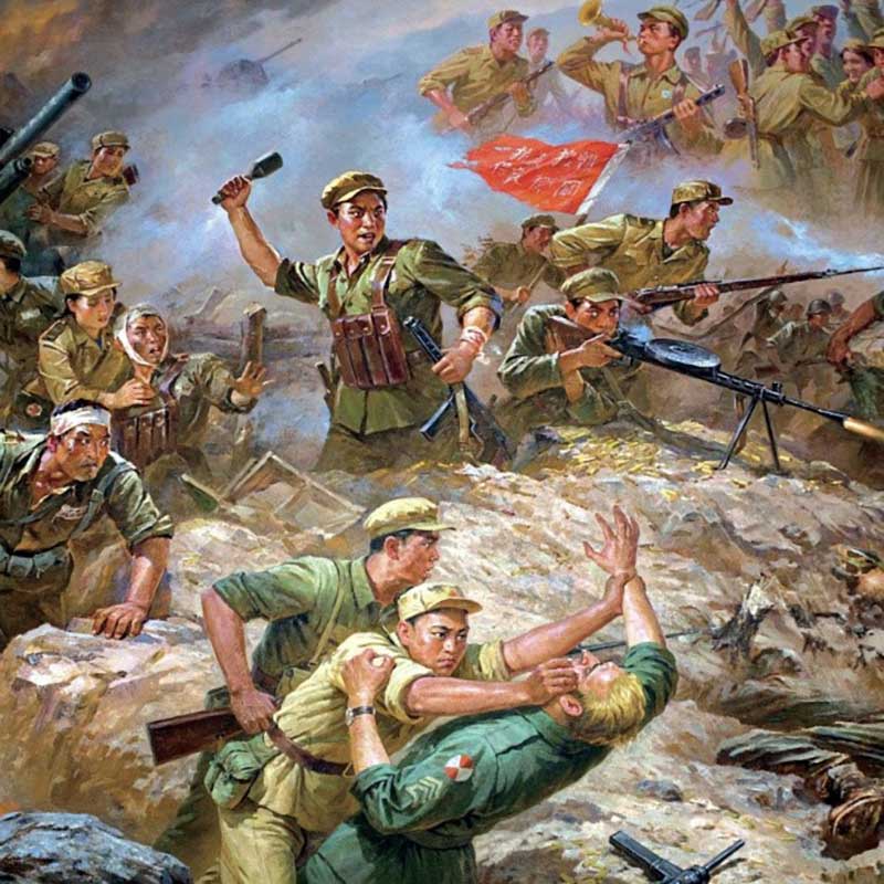 north korea propaganda poster