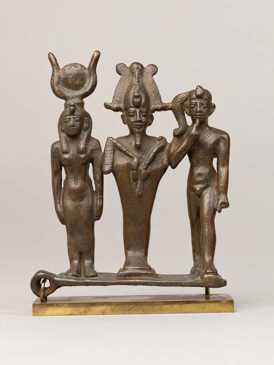 osirian triad statuette