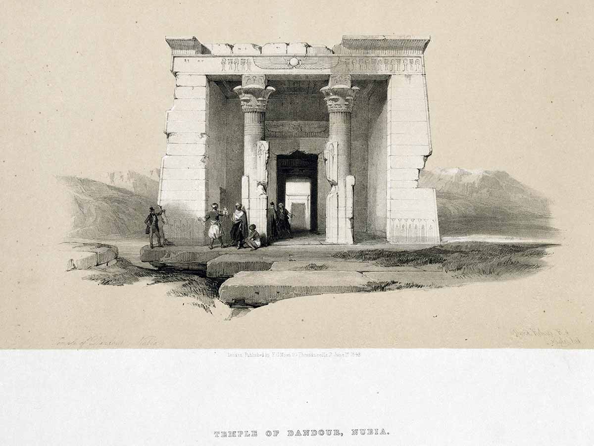 roberts haghe lithograph dandour temple.jpg