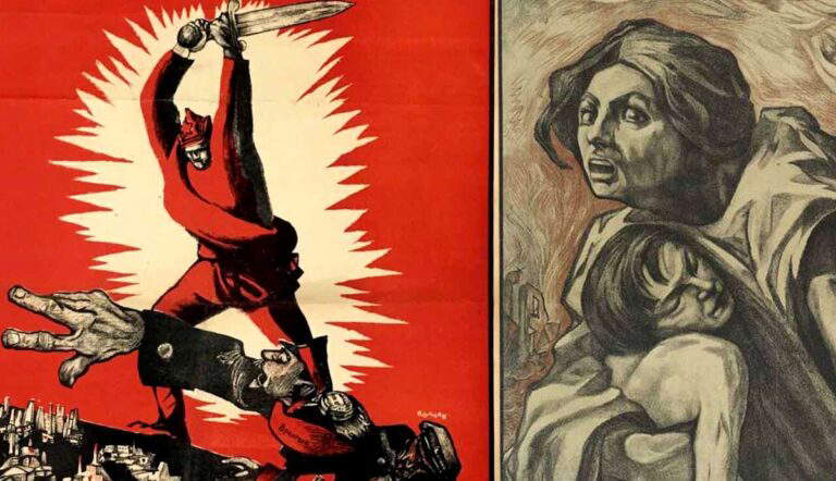 russian civil war propaganda posters trains