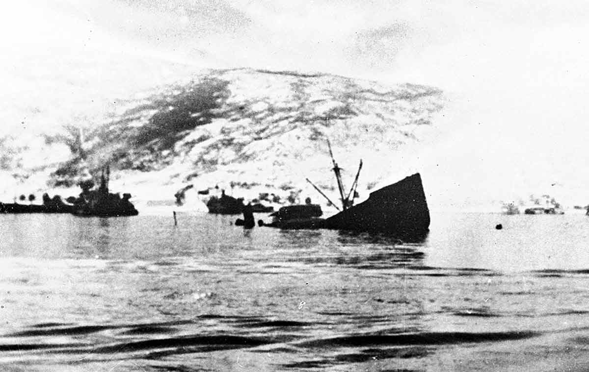 sinking ship battle narvik