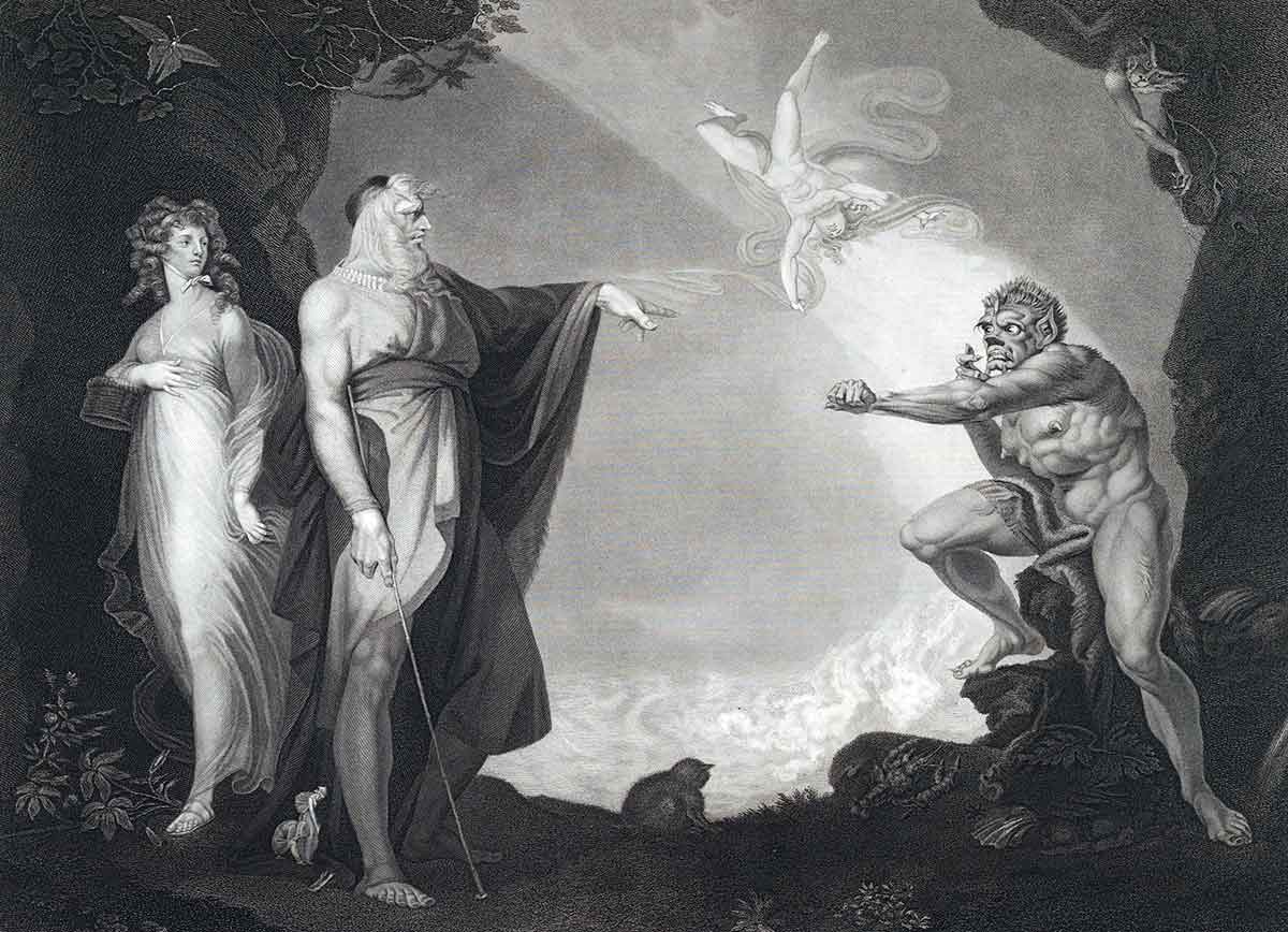 tempest island prospero miranda caliban magic painting