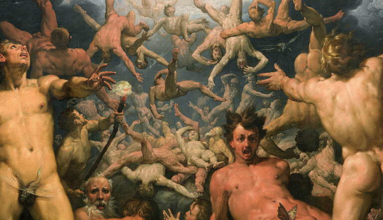 The Fall of the Titans by Cornelis Cornelisz van Haarlem, (1596–1598)