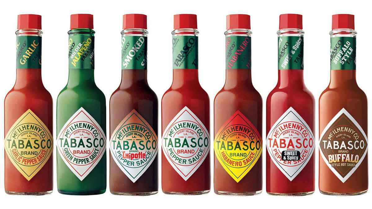 variety tabasco sauce flavors